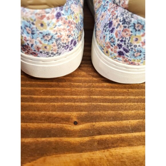 ABEO Womens Floral Slip-On Shoes Size 6 Multicolor Canvas Comfort Sneakers - Picture 5 of 7